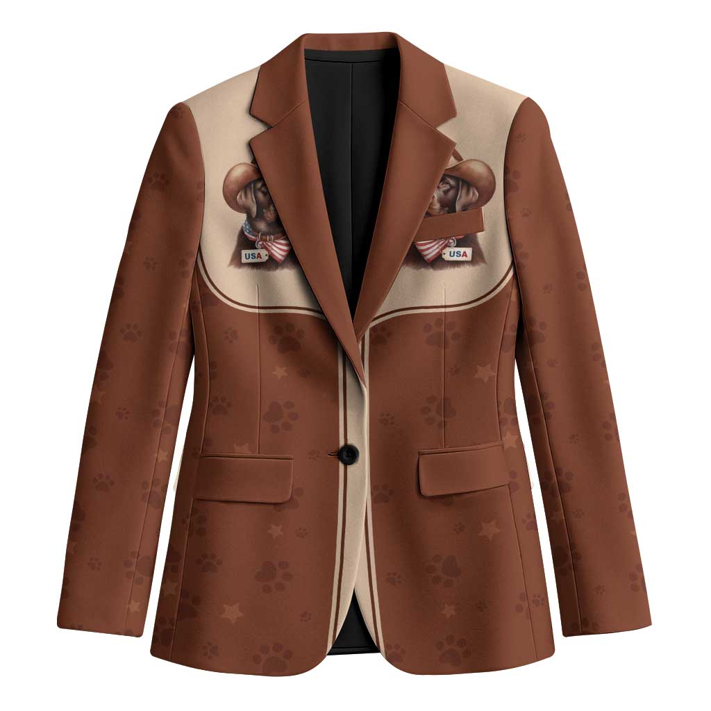 Cowdog Blazer Cowboy Patriotic Labrador Western Yoke - Wonder Print Shop