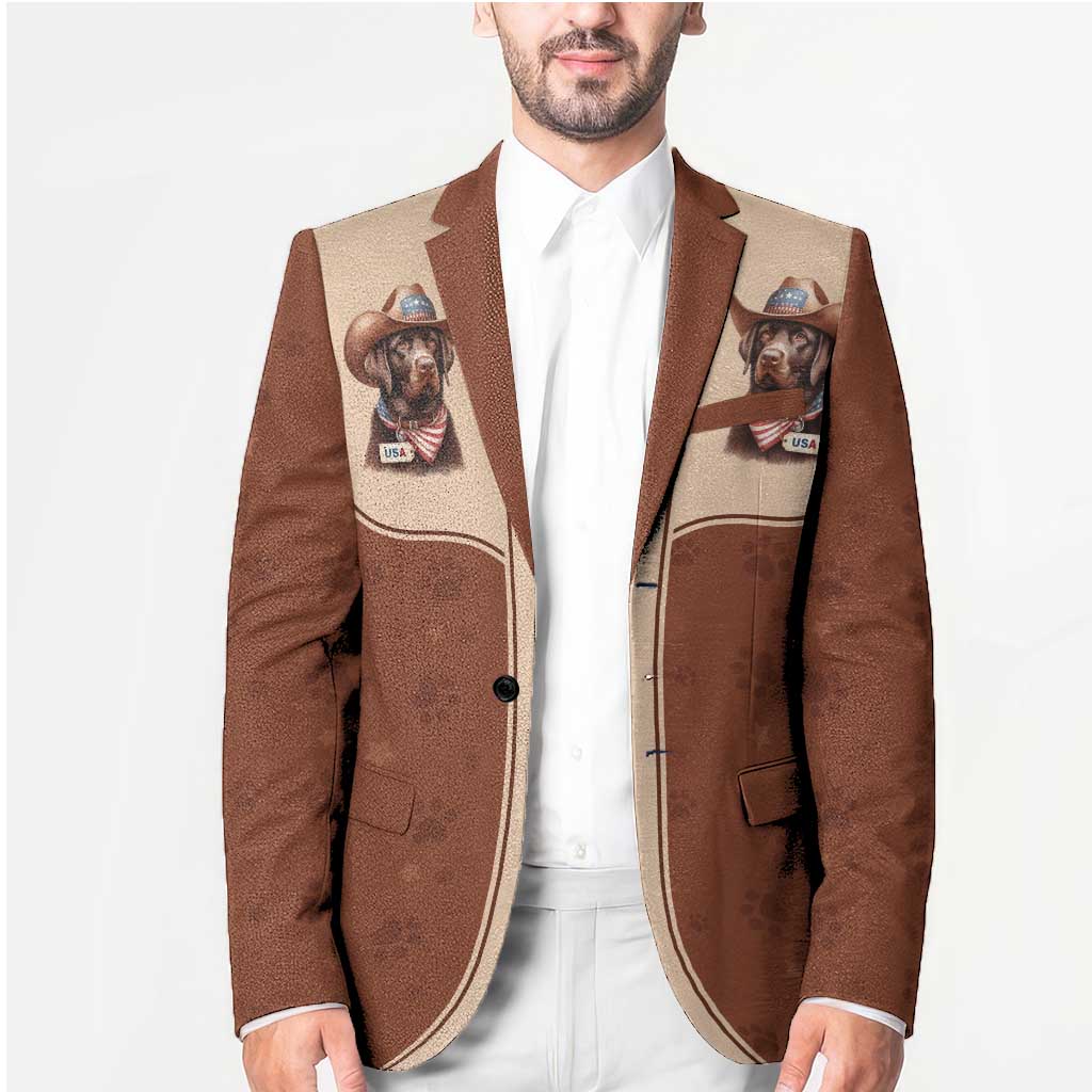 Cowdog Blazer Cowboy Patriotic Labrador Western Yoke - Wonder Print Shop
