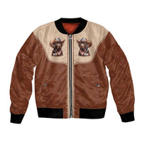 Cowdog Bomber Jacket Cowboy Patriotic Labrador Western Yoke - Wonder Print Shop