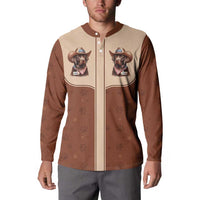 Cowdog Button Sweatshirt Cowboy Patriotic Labrador Western Yoke - Wonder Print Shop