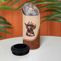 Cowdog 4 in 1 Can Cooler Tumbler Cowboy Patriotic Labrador Western Yoke - Wonder Print Shop