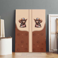 Cowdog Canvas Wall Art Cowboy Patriotic Labrador Western Yoke - Wonder Print Shop
