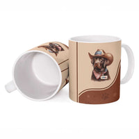 Cowdog Ceramic Mug Cowboy Patriotic Labrador Western Yoke - Wonder Print Shop