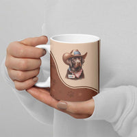 Cowdog Ceramic Mug Cowboy Patriotic Labrador Western Yoke - Wonder Print Shop