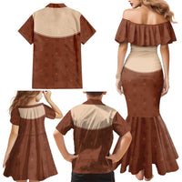 Cowdog Family Matching Mermaid Dress and Hawaiian Shirt Cowboy Patriotic Labrador Western Yoke - Wonder Print Shop