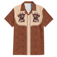 Cowdog Family Matching Off Shoulder Maxi Dress and Hawaiian Shirt Cowboy Patriotic Labrador Western Yoke - Wonder Print Shop