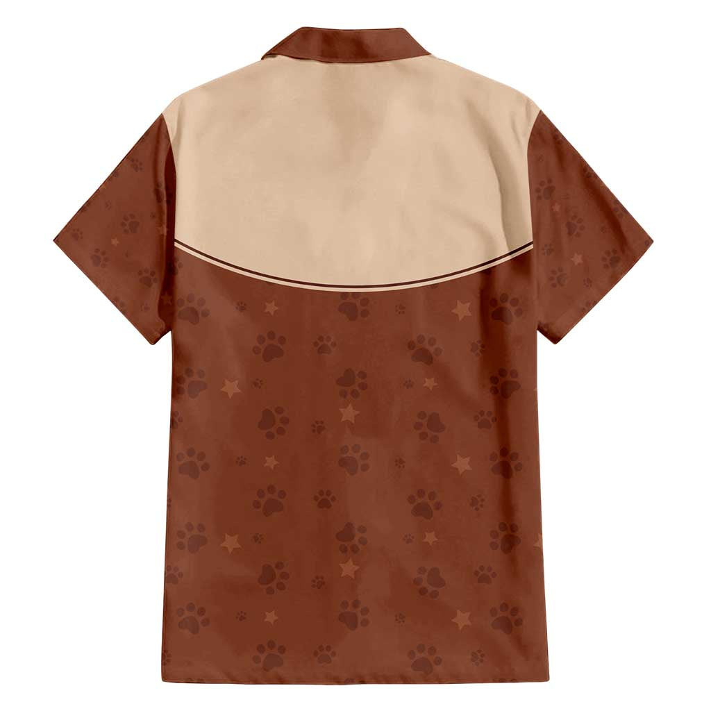 Cowdog Family Matching Off Shoulder Short Dress and Hawaiian Shirt Cowboy Patriotic Labrador Western Yoke - Wonder Print Shop