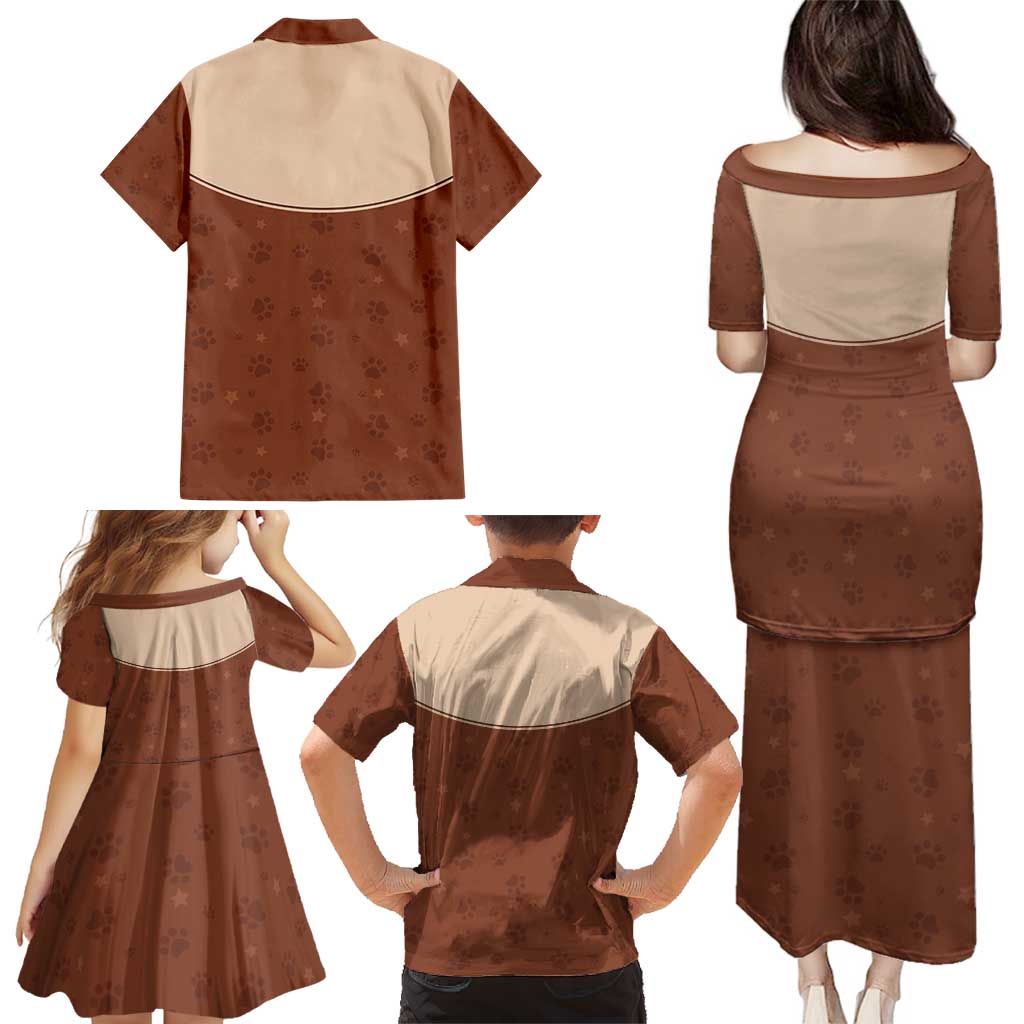 Cowdog Family Matching Puletasi and Hawaiian Shirt Cowboy Patriotic Labrador Western Yoke - Wonder Print Shop