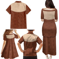 Cowdog Family Matching Puletasi and Hawaiian Shirt Cowboy Patriotic Labrador Western Yoke - Wonder Print Shop