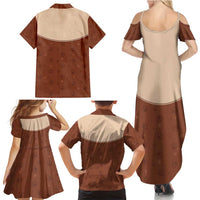 Cowdog Family Matching Summer Maxi Dress and Hawaiian Shirt Cowboy Patriotic Labrador Western Yoke - Wonder Print Shop