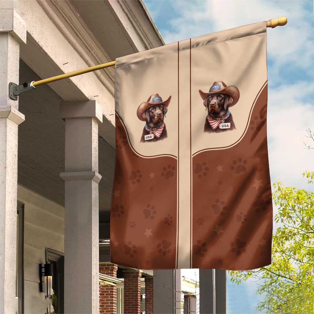 Cowdog Garden Flag Cowboy Patriotic Labrador Western Yoke - Wonder Print Shop