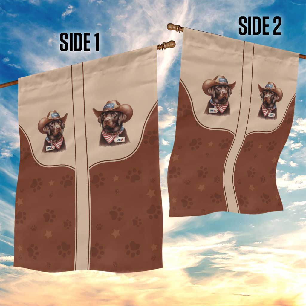 Cowdog Garden Flag Cowboy Patriotic Labrador Western Yoke - Wonder Print Shop