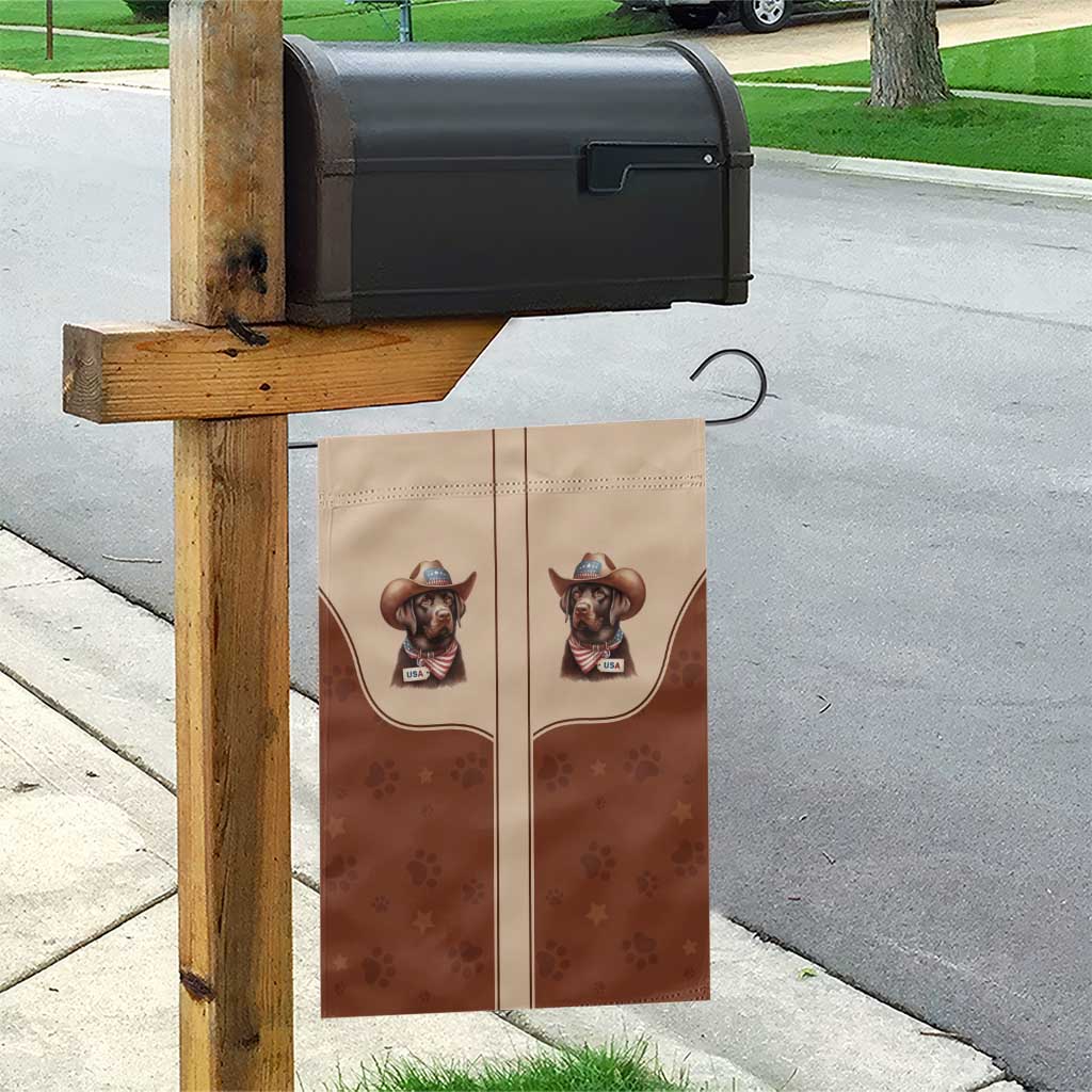 Cowdog Garden Flag Cowboy Patriotic Labrador Western Yoke - Wonder Print Shop