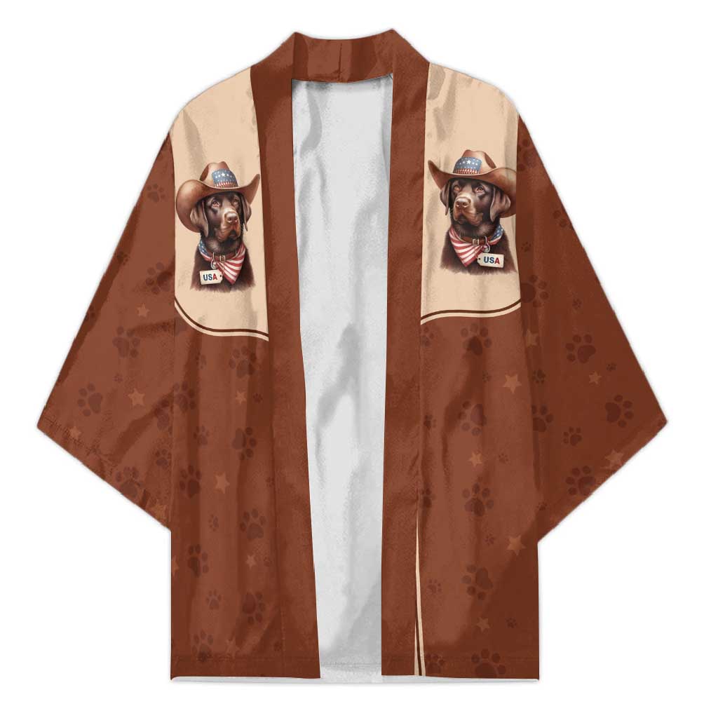 Cowdog Kimono Cowboy Patriotic Labrador Western Yoke - Wonder Print Shop