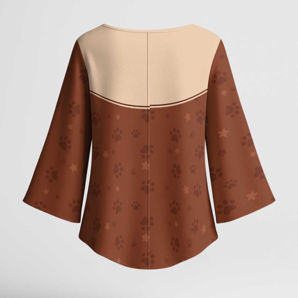 Cowdog Kimono Sleeve Blouse Cowboy Patriotic Labrador Western Yoke - Wonder Print Shop