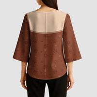 Cowdog Kimono Sleeve Blouse Cowboy Patriotic Labrador Western Yoke - Wonder Print Shop