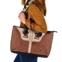 Cowdog Leather Tote Bag Cowboy Patriotic Labrador Western Yoke - Wonder Print Shop