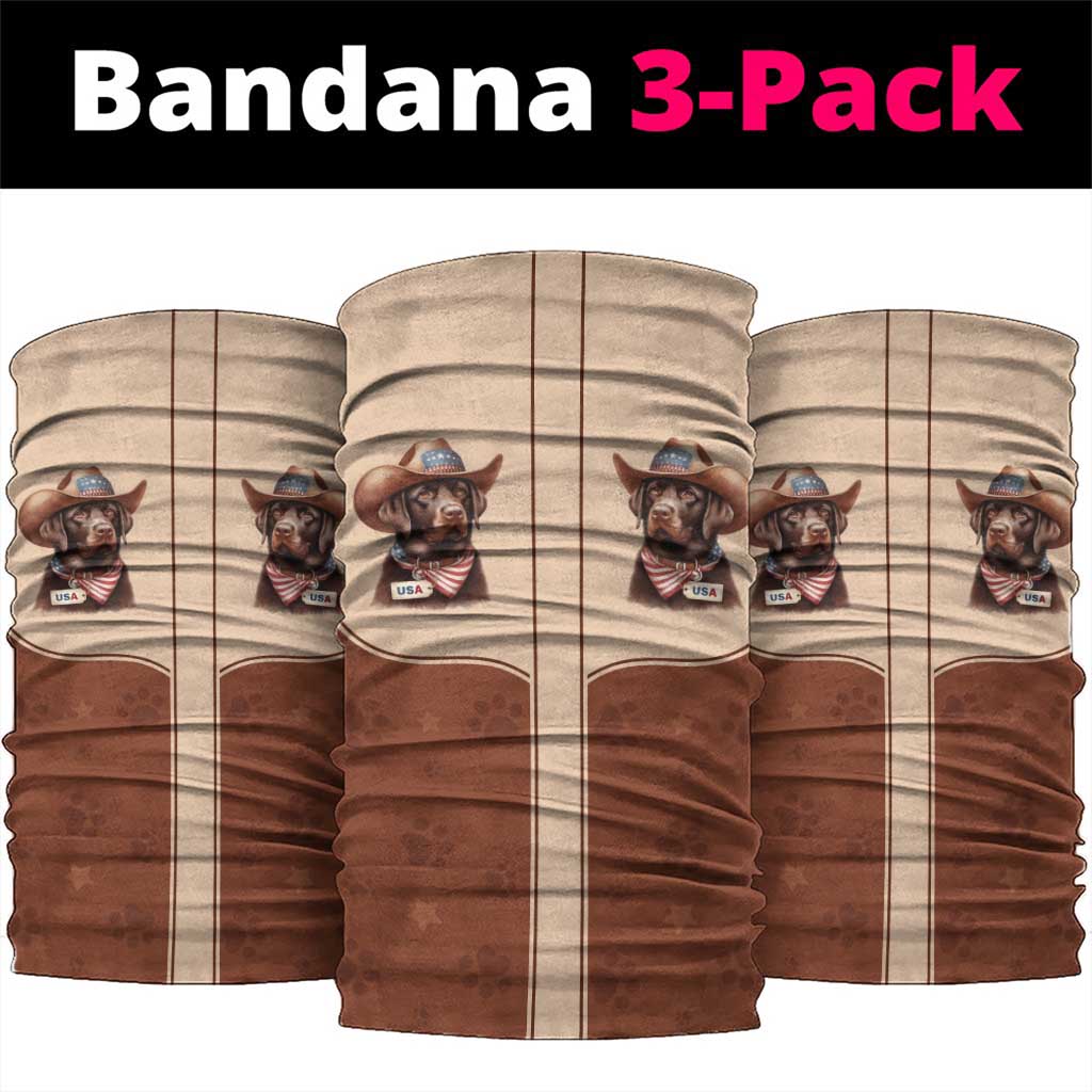 Cowdog Neck Gaiter Cowboy Patriotic Labrador Western Yoke - Wonder Print Shop