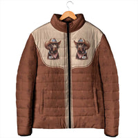 Cowdog Padded Jacket Cowboy Patriotic Labrador Western Yoke - Wonder Print Shop
