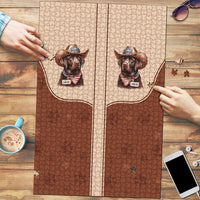 Cowdog Puzzle Cowboy Patriotic Labrador Western Yoke - Wonder Print Shop