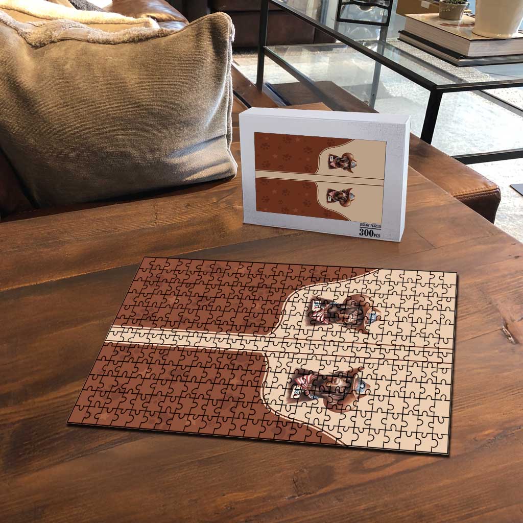 Cowdog Puzzle Cowboy Patriotic Labrador Western Yoke - Wonder Print Shop