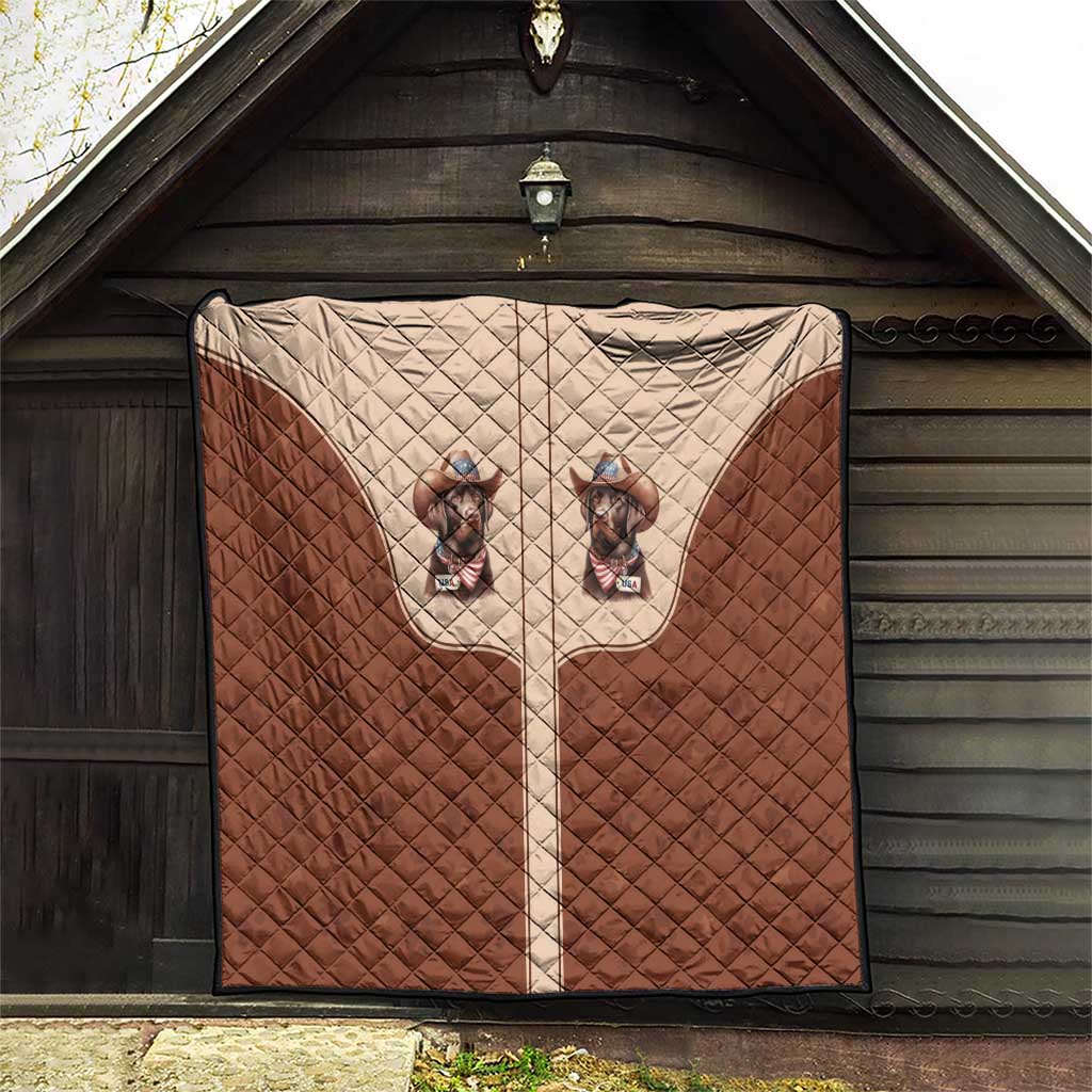 Cowdog Quilt Cowboy Patriotic Labrador Western Yoke - Wonder Print Shop