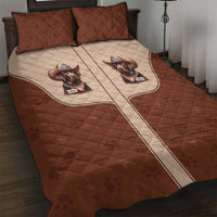 Cowdog Quilt Bed Set Cowboy Patriotic Labrador Western Yoke - Wonder Print Shop