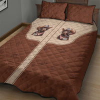 Cowdog Quilt Bed Set Cowboy Patriotic Labrador Western Yoke - Wonder Print Shop