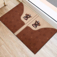 Cowdog Rubber Doormat Cowboy Patriotic Labrador Western Yoke - Wonder Print Shop