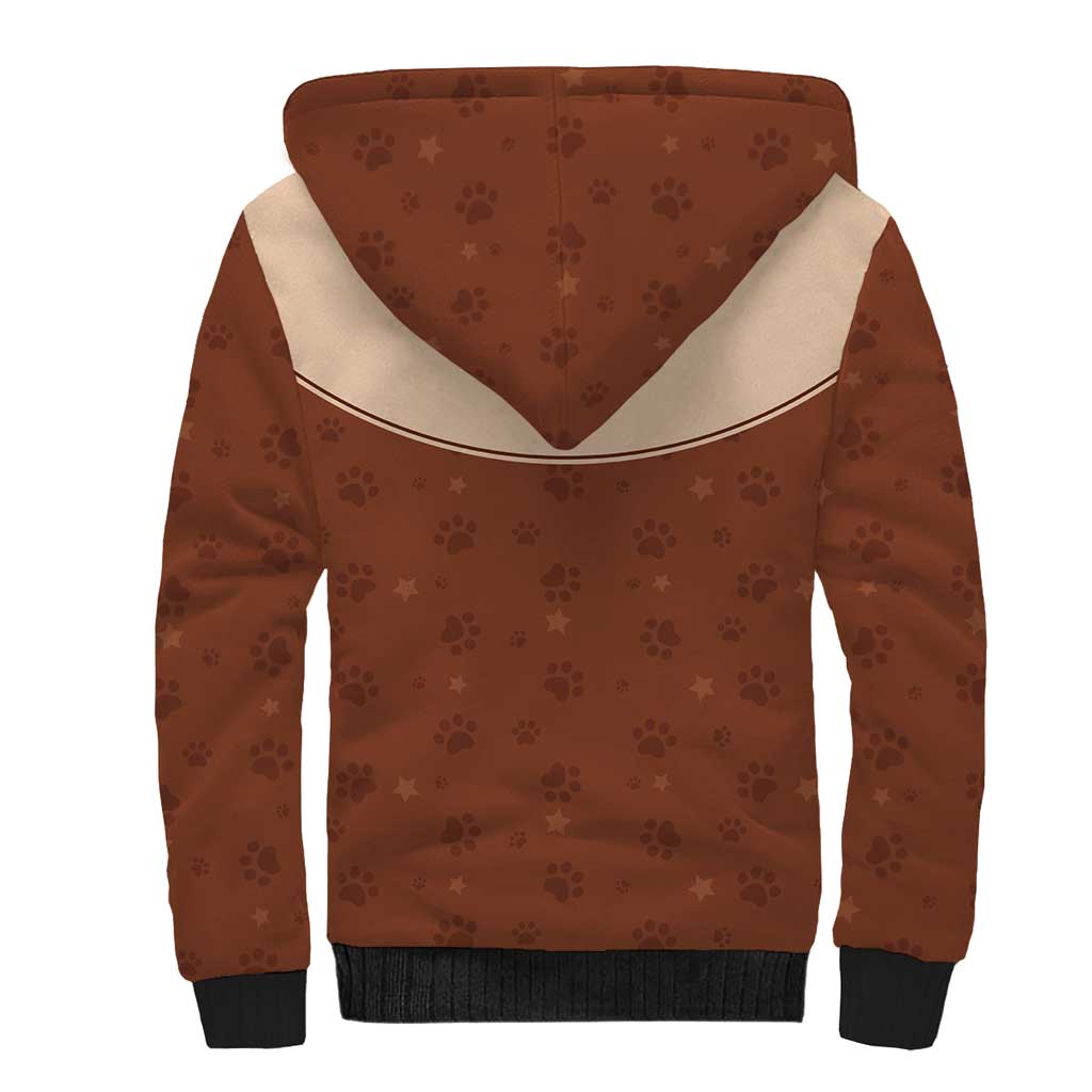 Cowdog Sherpa Hoodie Cowboy Patriotic Labrador Western Yoke - Wonder Print Shop