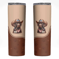 Cowdog Skinny Tumbler Cowboy Patriotic Labrador Western Yoke - Wonder Print Shop