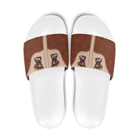 Cowdog Slide Sandals Cowboy Patriotic Labrador Western Yoke - Wonder Print Shop