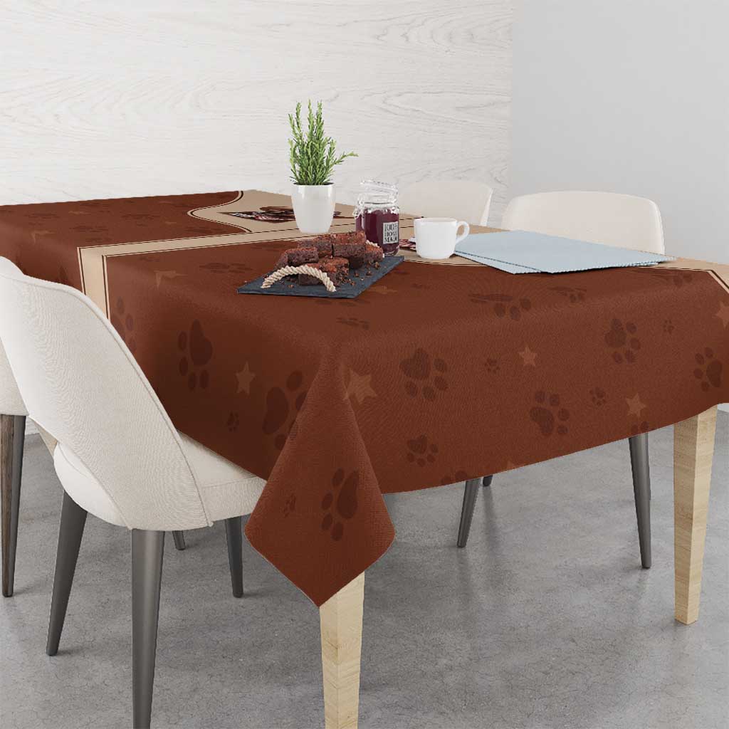 Cowdog Tablecloth Cowboy Patriotic Labrador Western Yoke - Wonder Print Shop