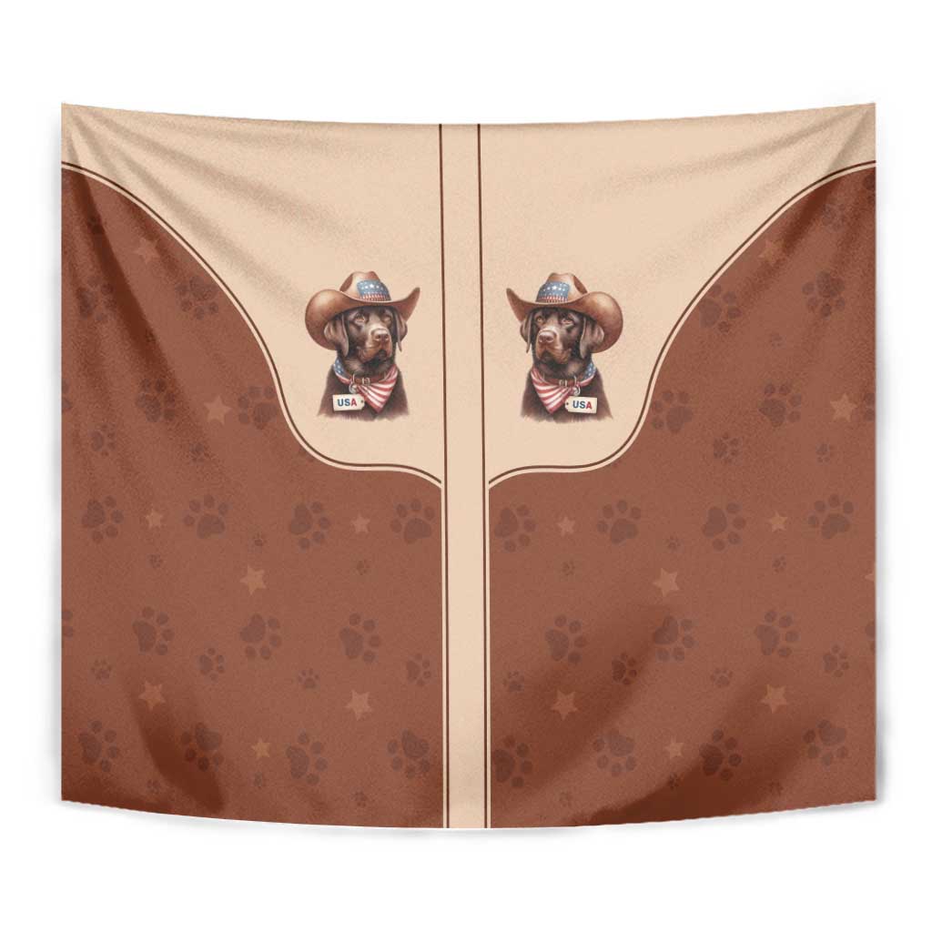Cowdog Tapestry Cowboy Patriotic Labrador Western Yoke - Wonder Print Shop