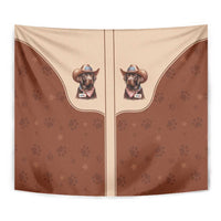 Cowdog Tapestry Cowboy Patriotic Labrador Western Yoke - Wonder Print Shop