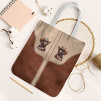 Cowdog Tote Bag Cowboy Patriotic Labrador Western Yoke - Wonder Print Shop