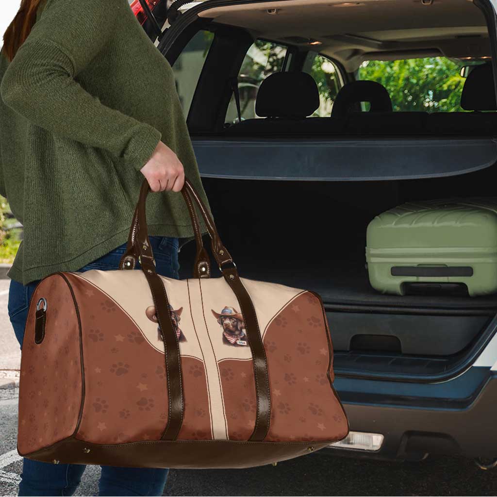 Cowdog Travel Bag Cowboy Patriotic Labrador Western Yoke - Wonder Print Shop