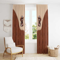 Cowdog Window Curtain Cowboy Patriotic Labrador Western Yoke - Wonder Print Shop