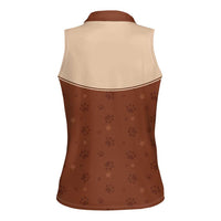 Cowdog Women Sleeveless Polo Shirt Cowboy Patriotic Labrador Western Yoke - Wonder Print Shop