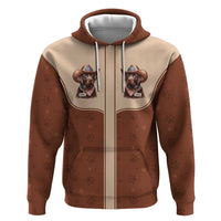 Cowdog Zip Hoodie Cowboy Patriotic Labrador Western Yoke - Wonder Print Shop