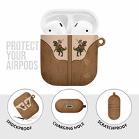Cowgirl Dinosaur AirPods Case Retro Western Yoke - Wonder Print Shop