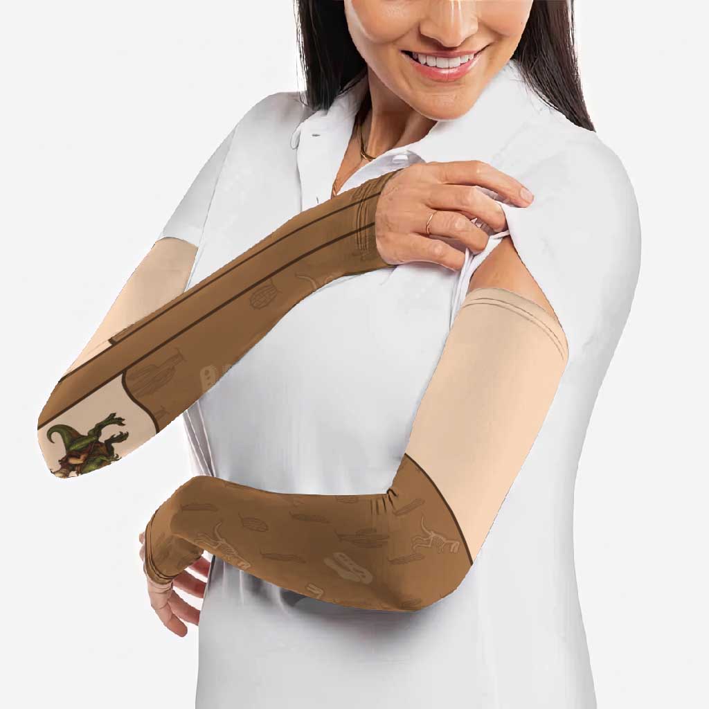 Cowgirl Dinosaur Arm Sleeves Retro Western Yoke - Wonder Print Shop