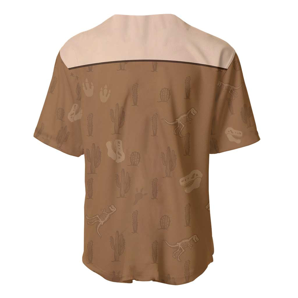 Cowgirl Dinosaur Baseball Jersey Retro Western Yoke - Wonder Print Shop