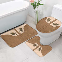 Cowgirl Dinosaur Bathroom Set Retro Western Yoke - Wonder Print Shop