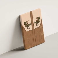 Cowgirl Dinosaur Canvas Wall Art Retro Western Yoke - Wonder Print Shop