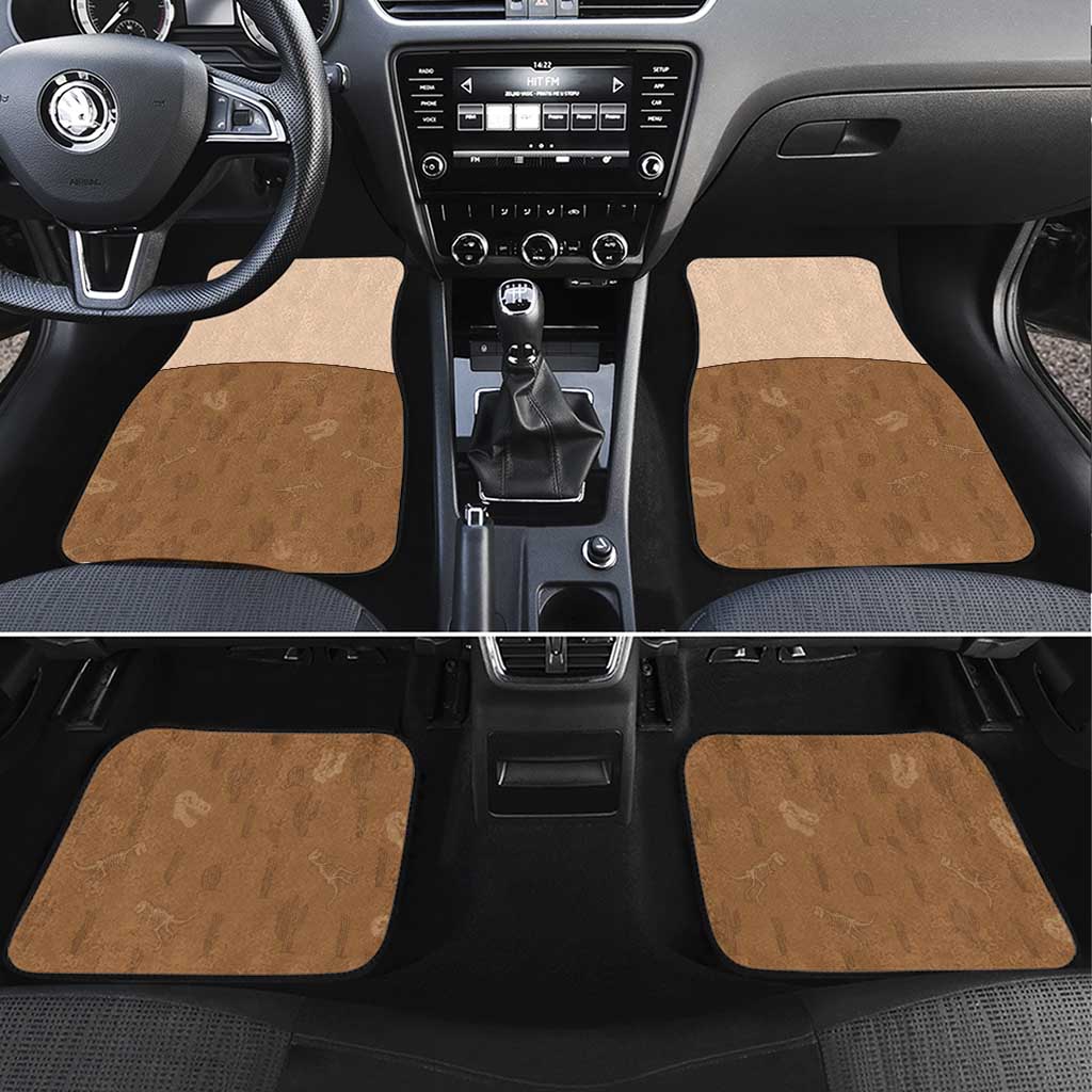 Cowgirl Dinosaur Car Mats Retro Western Yoke - Wonder Print Shop