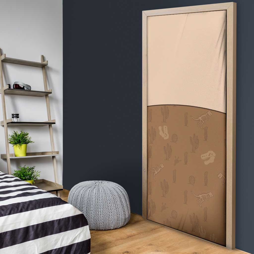 Cowgirl Dinosaur Door Cover Retro Western Yoke - Wonder Print Shop