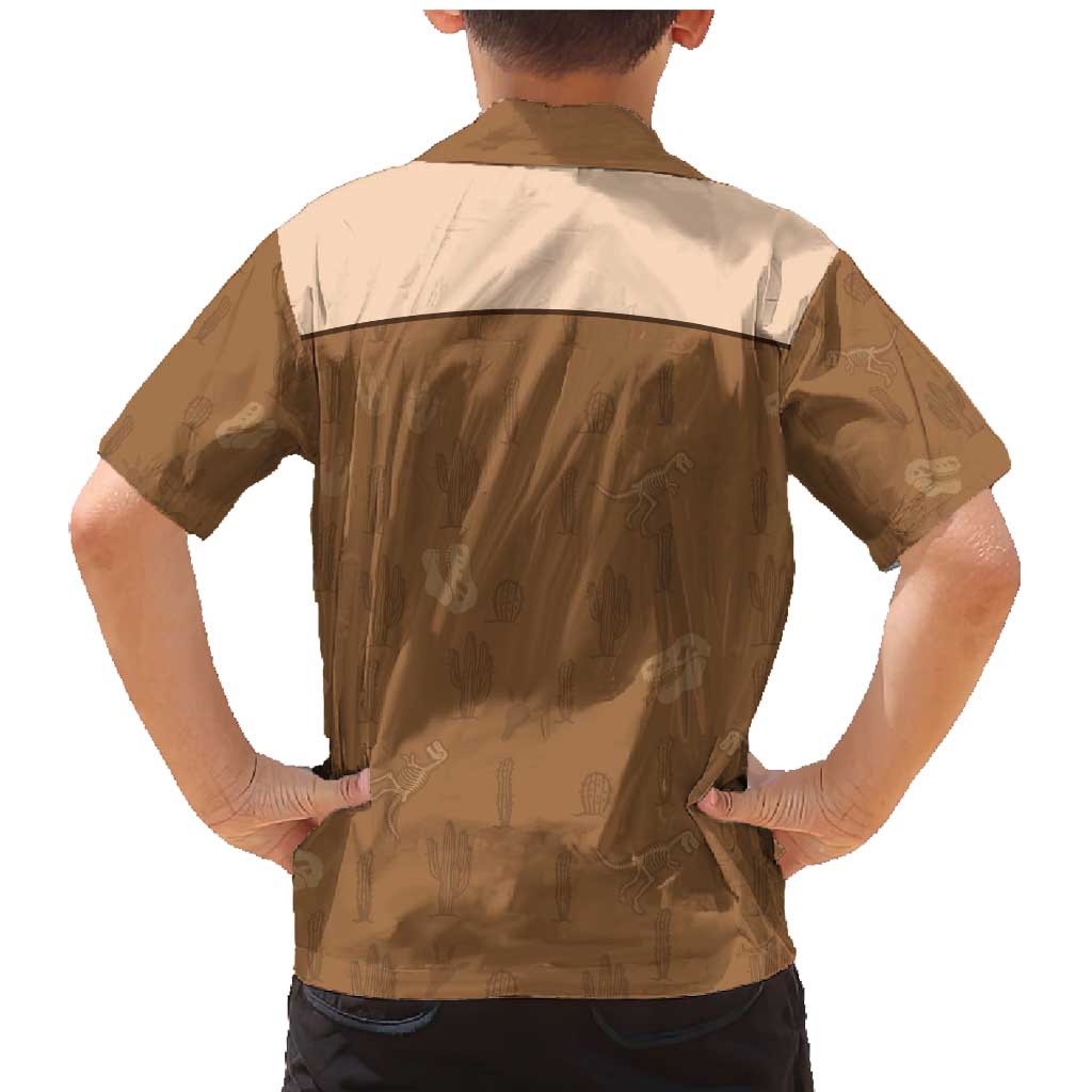 Cowgirl Dinosaur Family Matching Mermaid Dress and Hawaiian Shirt Retro Western Yoke - Wonder Print Shop