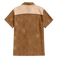 Cowgirl Dinosaur Family Matching Off The Shoulder Long Sleeve Dress and Hawaiian Shirt Retro Western Yoke - Wonder Print Shop