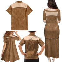 Cowgirl Dinosaur Family Matching Puletasi and Hawaiian Shirt Retro Western Yoke - Wonder Print Shop